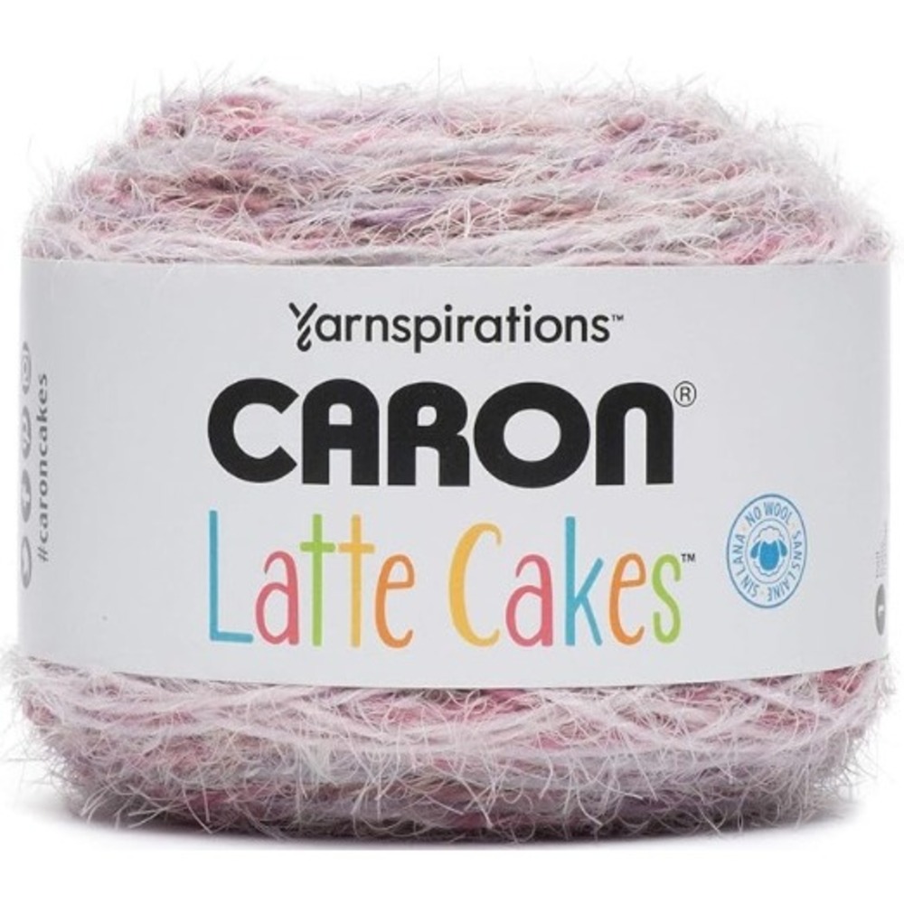 2 Caron Latte Cakes Self-Striping Yarn, 8.8 oz. blackberry